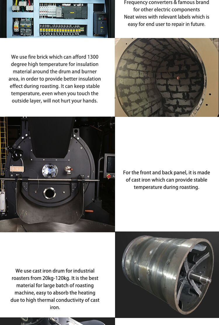 Bideli 30KG Gas Fully Automatic Coffee Beans Roasting/Coffee Roaster Machine Full Hot Air factory