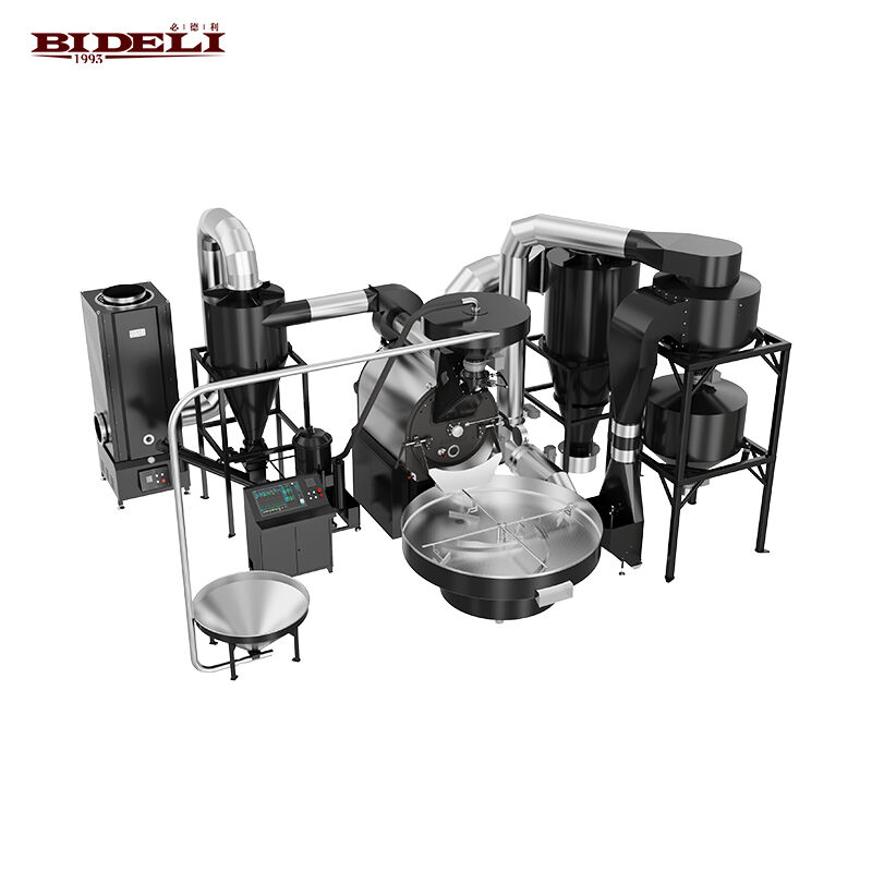Bideli 120 kg gazowy w pełni automatyczny piec do prażenia ziaren kawy/maszyna do prażenia kawy z pełnym przepływem gorącego powietrza