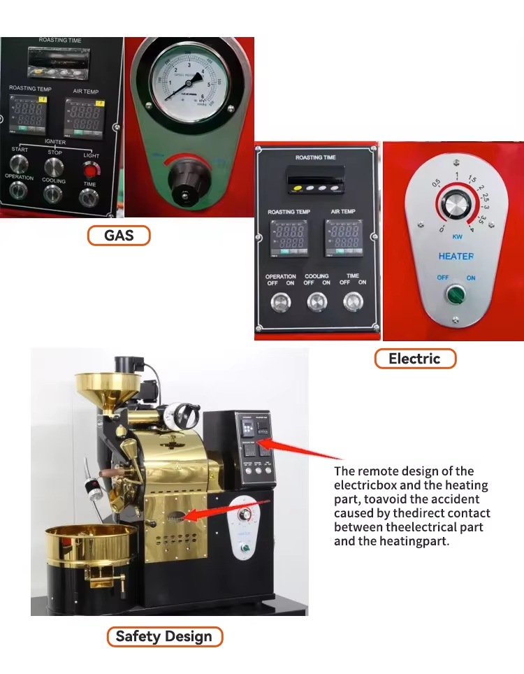 600G Gas Manual Coffee Roaster for Cafe sample roasting machine manufacture