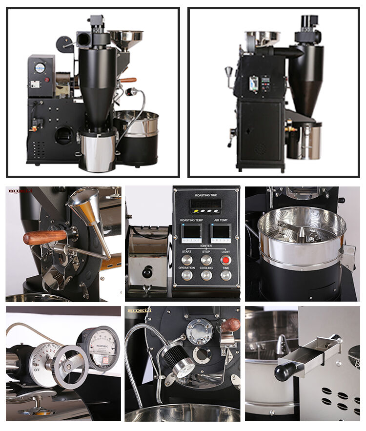 Bideli 1KG Electric Gas Coffee Roaster/coffee bean roasting machine for coffee shop factory