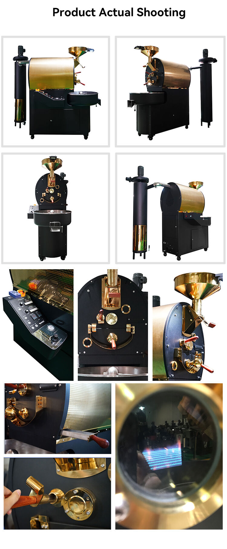Bideli 12KG Gas type Coffee Roaster/Coffee beans roasting machine with automatic loader factory