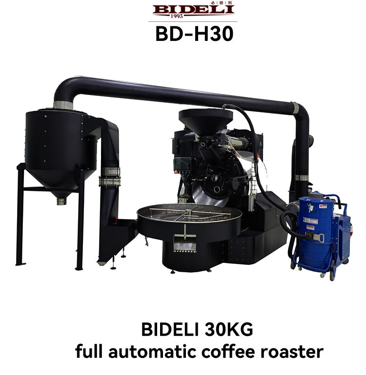 Bideli 30KG Gas Fully Automatic Coffee Beans Roasting/Coffee Roaster Machine Full Hot Air manufacture