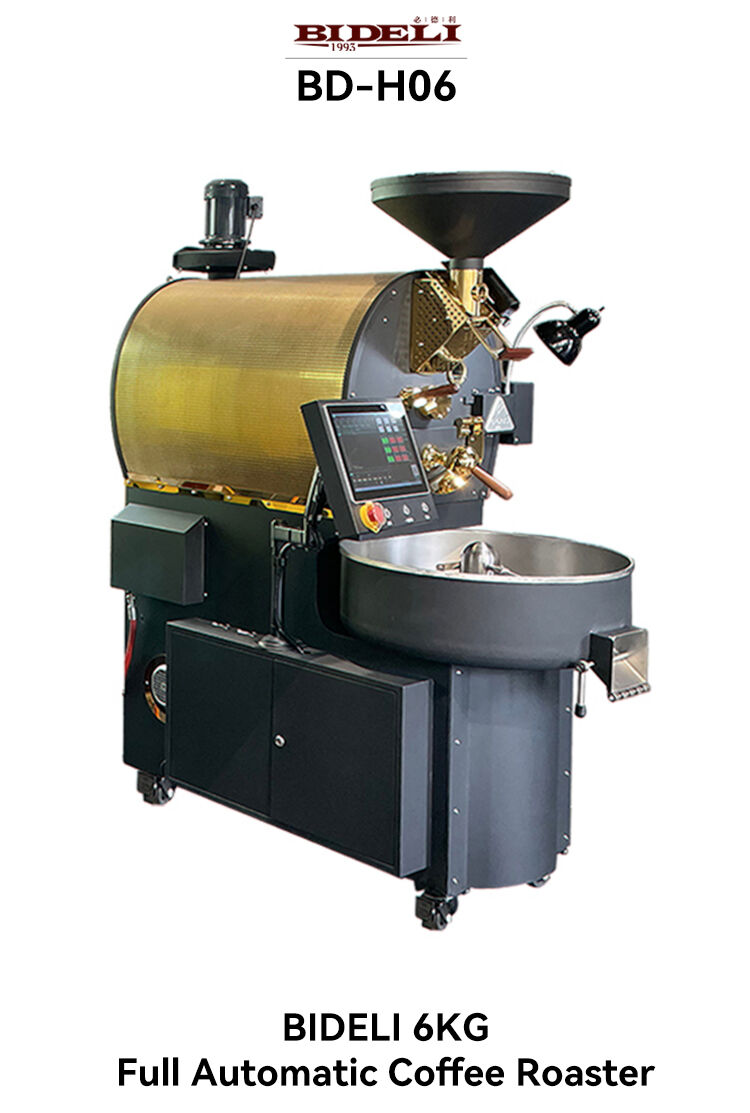 Best quality Bideli 6KG Gas Fully Automatic Coffee Roasting/Coffee Roaster Machine manufacture