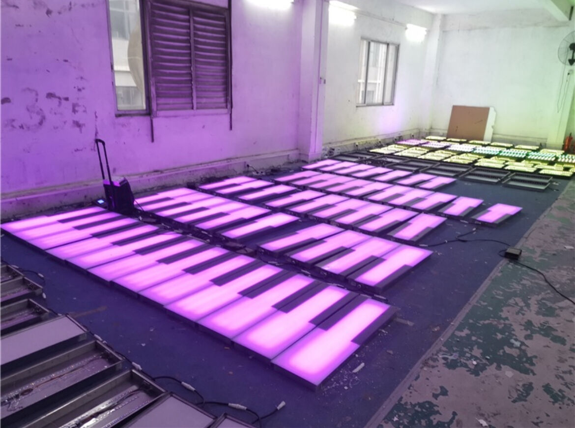 Kommerciell utomhus LED-dansgolvsbelysning – RGB-musikaktiverad interaktiv display för marknader, parker och trädgårdar