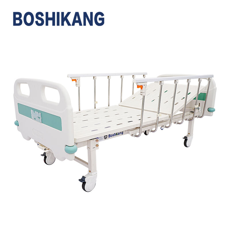 High-Quality Manual Bed for Hospitals with Crank Mechanism and Adjustable Positioning