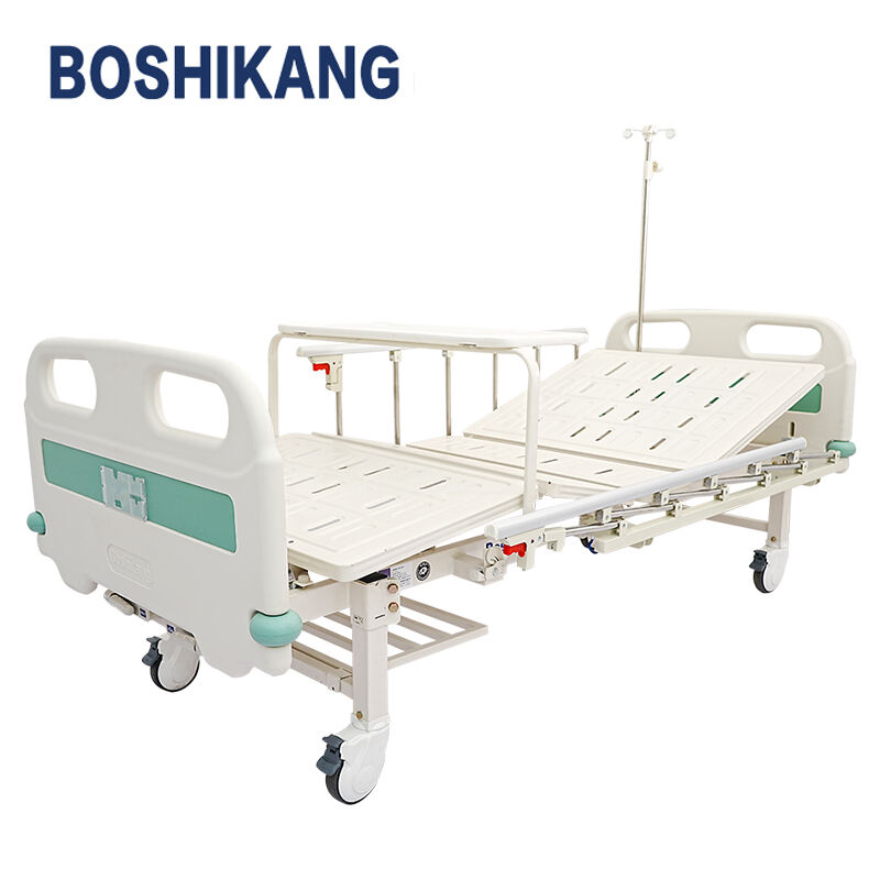 Best-Selling Manual Hospital Bed with Adjustable Features and Strong Support Frame