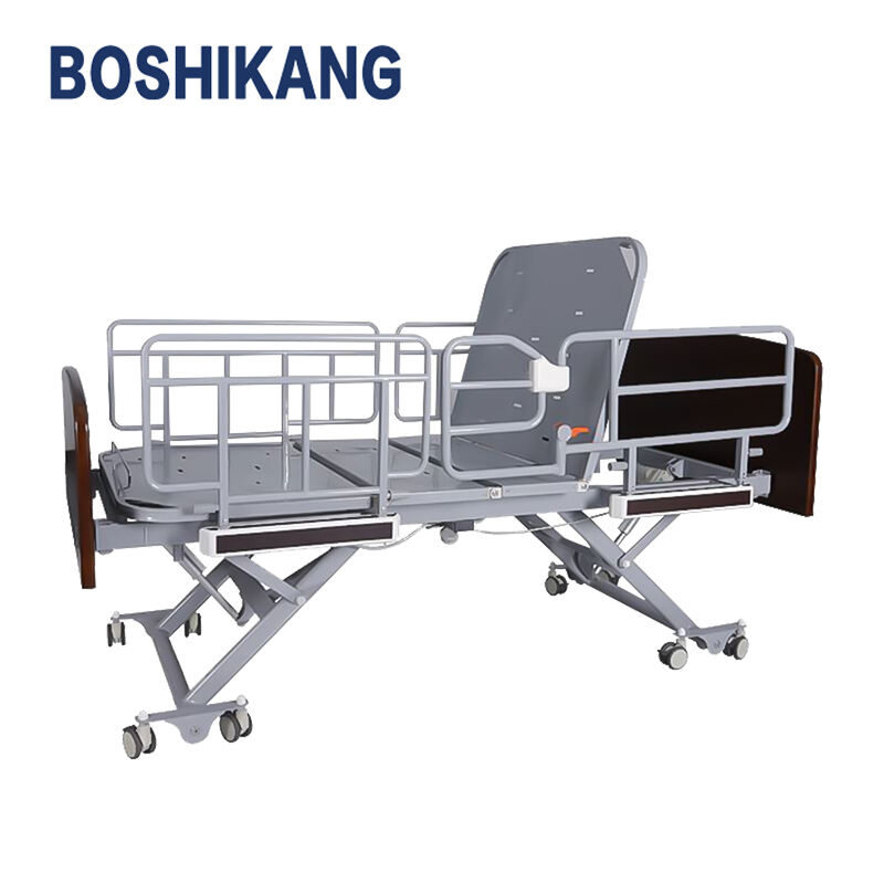 High-Quality Wooden Electric Medical Bed with Adjustable Backrest for Elderly Care