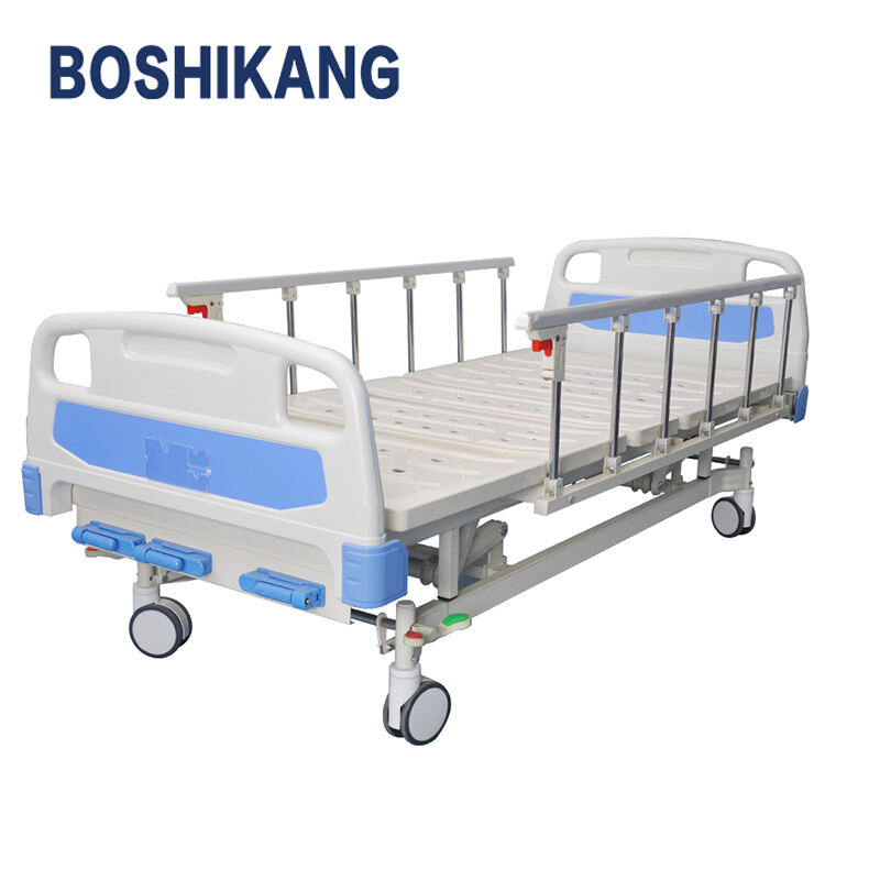 Durable 3 Crank Manual Medical Bed with Adjustable Height and Strong Construction