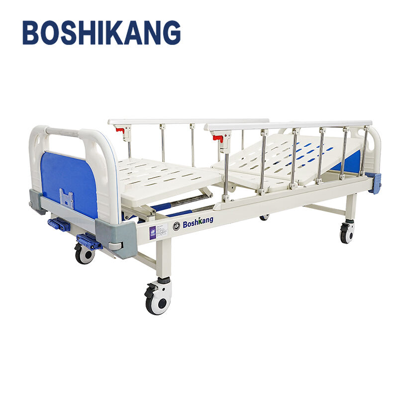 Two Cranks Manual Adjustable Medical Hospital Bed