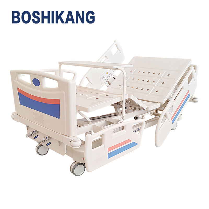 Manual 2 Crank Adjustable Hospital Bed With ABS Side Rails And Good Design