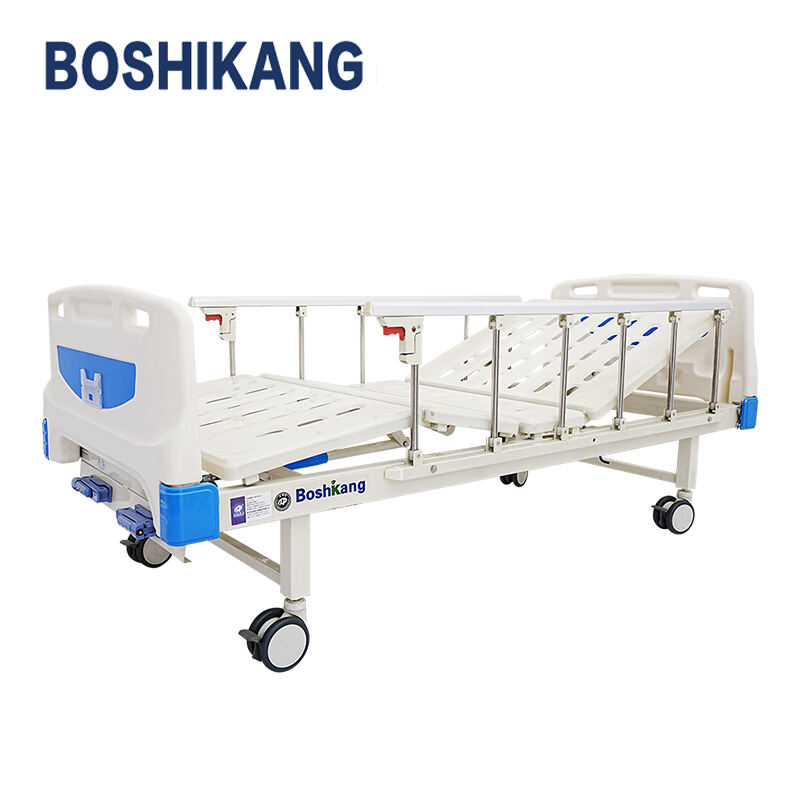 Affordable 2 Crank Manual Hospital Bed with Metal Frame for Medical Use