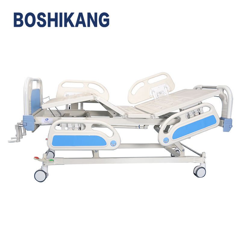 3 Function Hospital Bed With Adjustable Backrest And ABS Guardrails For Home Use