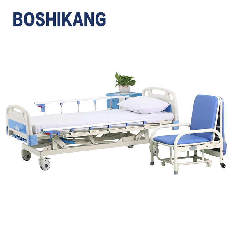 Adjustable hospital bed backrest 3 Crank Manual Hospital Bed portable manual medical bed for sale