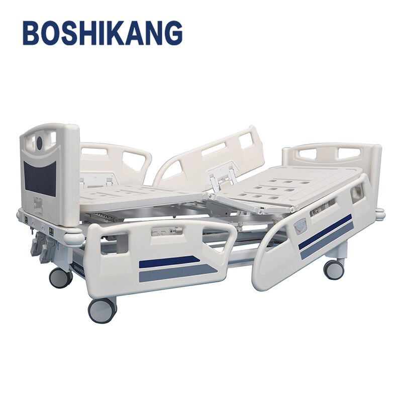 Factory direct sale Medical Furniture ABS side rail Icu Hospital Bed For Patients with two function