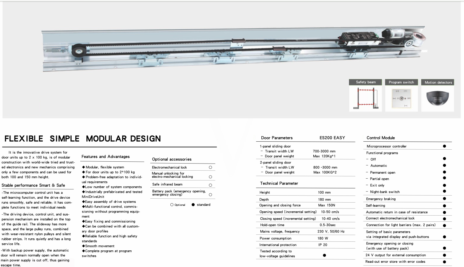 Frameless sliding door with glass point fixings ST MANET with ES 200 Easy supplier