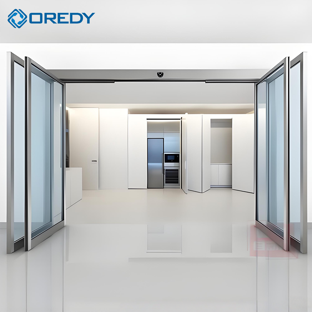 Дверь аварийного выхода противопанического типа с автоматическим раздвижным механизмом для экстренного покидания помещения