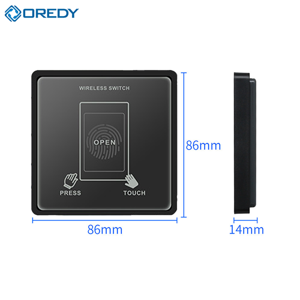 OREDY M-202Q Wireless Smart Touch Switch – Touch & Press Door Access