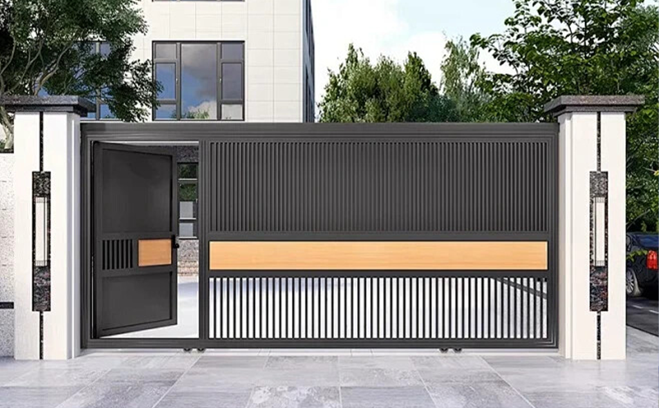 French private estate smart courtyard gate