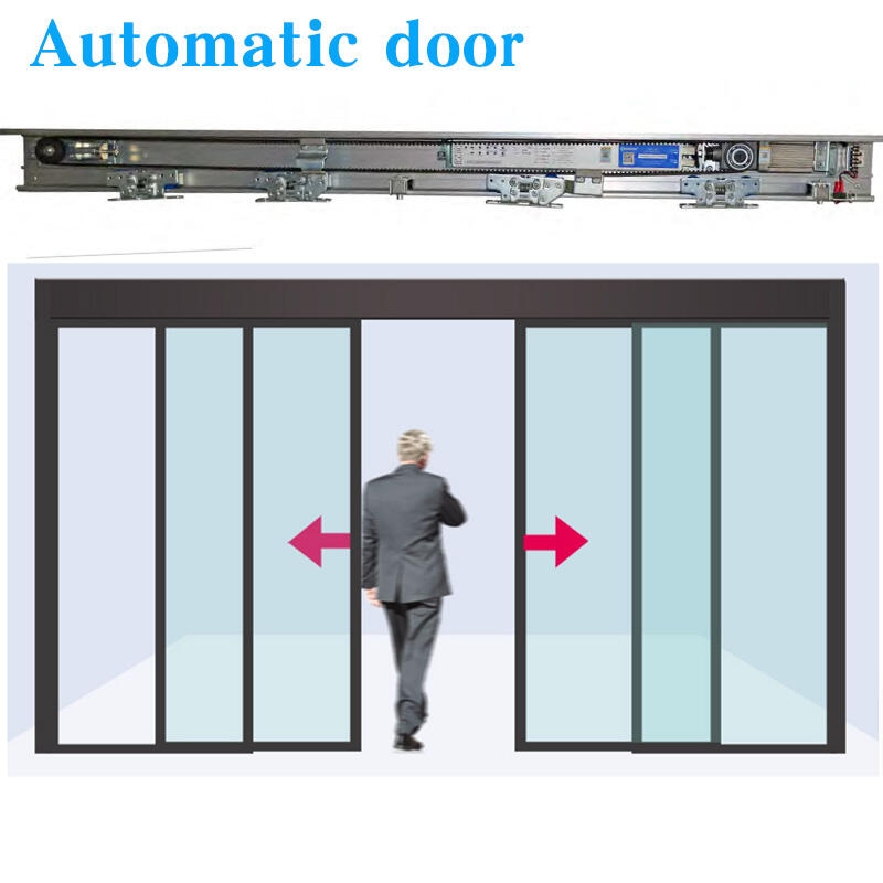 OREDY Automatic Overlapping Telescopic Sliding Door With Sensor And Remote