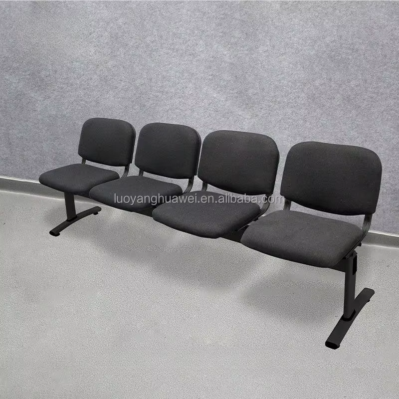 product high quality fabric public airport waiting chair cinema hospital chair stylish indoor public furniture blue seat with cushion-2