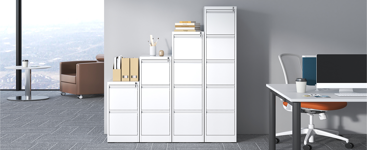 iron filling cabinet 4 drawers file storage cabinet office furniture anti dumping metal vertical filing cabinet-0