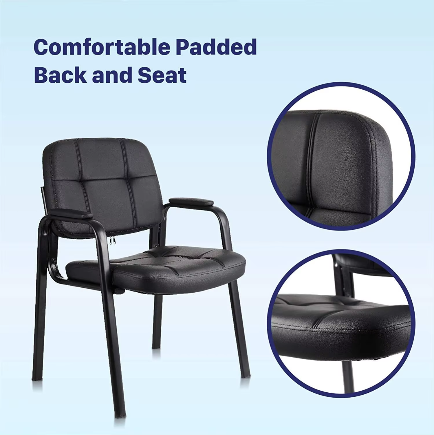 product wholesale simple conference room chair mesh staff training chair computer backrest synthetic leather office chairs-5
