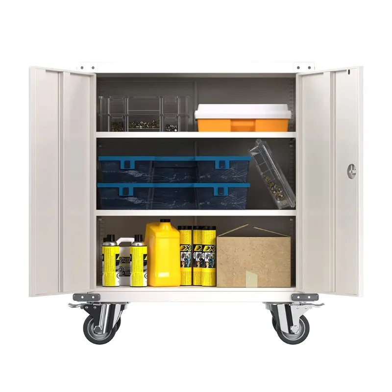 Office Furniture Low 2 Door Metal Filing Cabinet With Wheels and Shelf manufacture