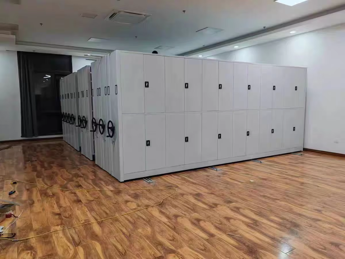 Steel Mobile Dense Shelving Drawing Cabinet A0 Paper Map Cabinet Metal Archive Storage System Sliding Cabinet supplier