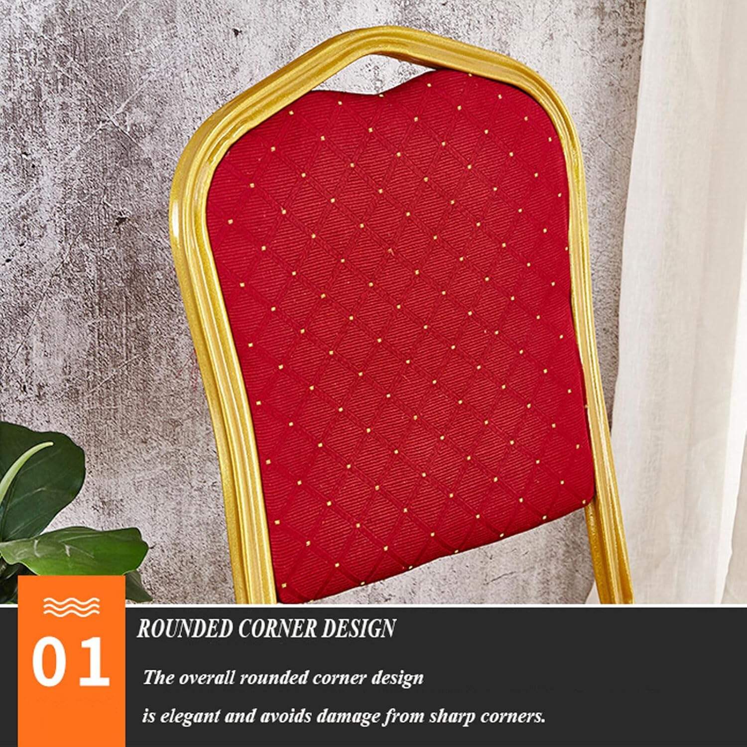 metal frame stackable banquet chair cheap church hall party hotel wedding chair-0