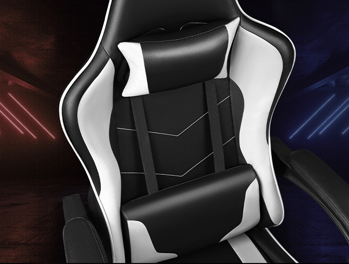 product factory price pc computer gaming chair pu leather silla gamer massage racing game chair with footrest-5