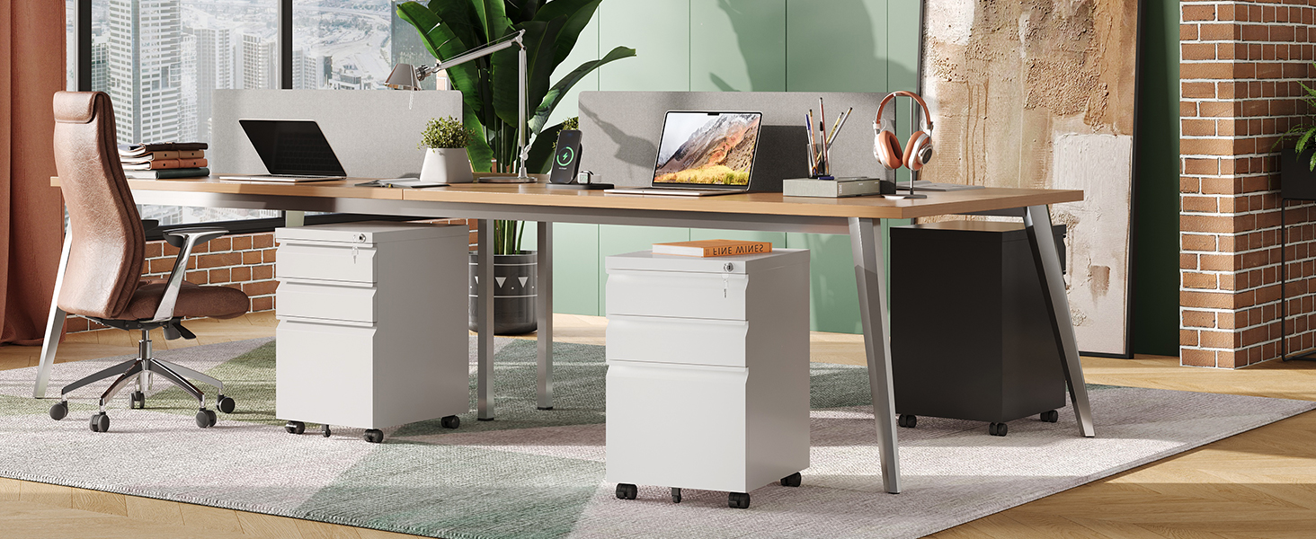 metal white file pedestal 3 drawer cabinet mobile steel office drawer cabinet-0