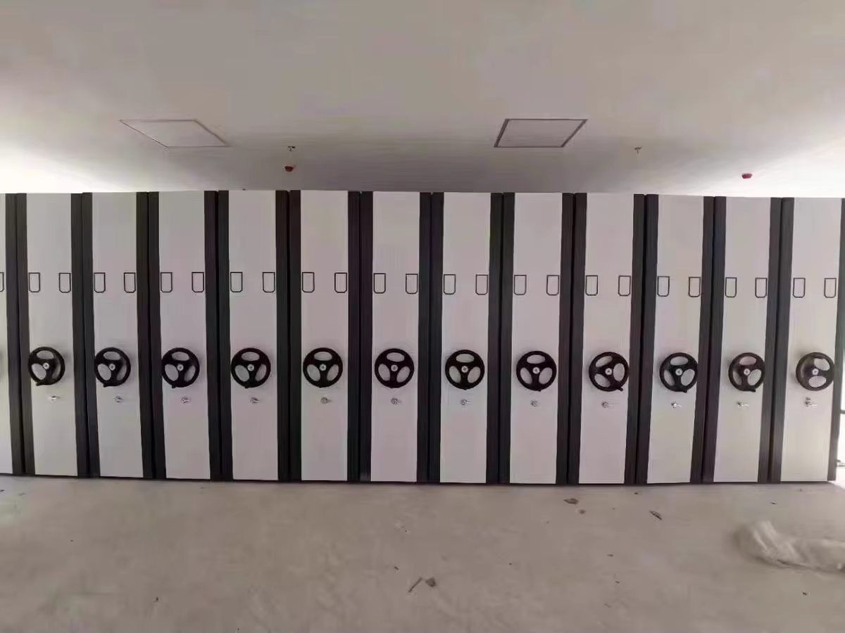 Steel Mobile Dense Shelving Drawing Cabinet A0 Paper Map Cabinet Metal Archive Storage System Sliding Cabinet manufacture