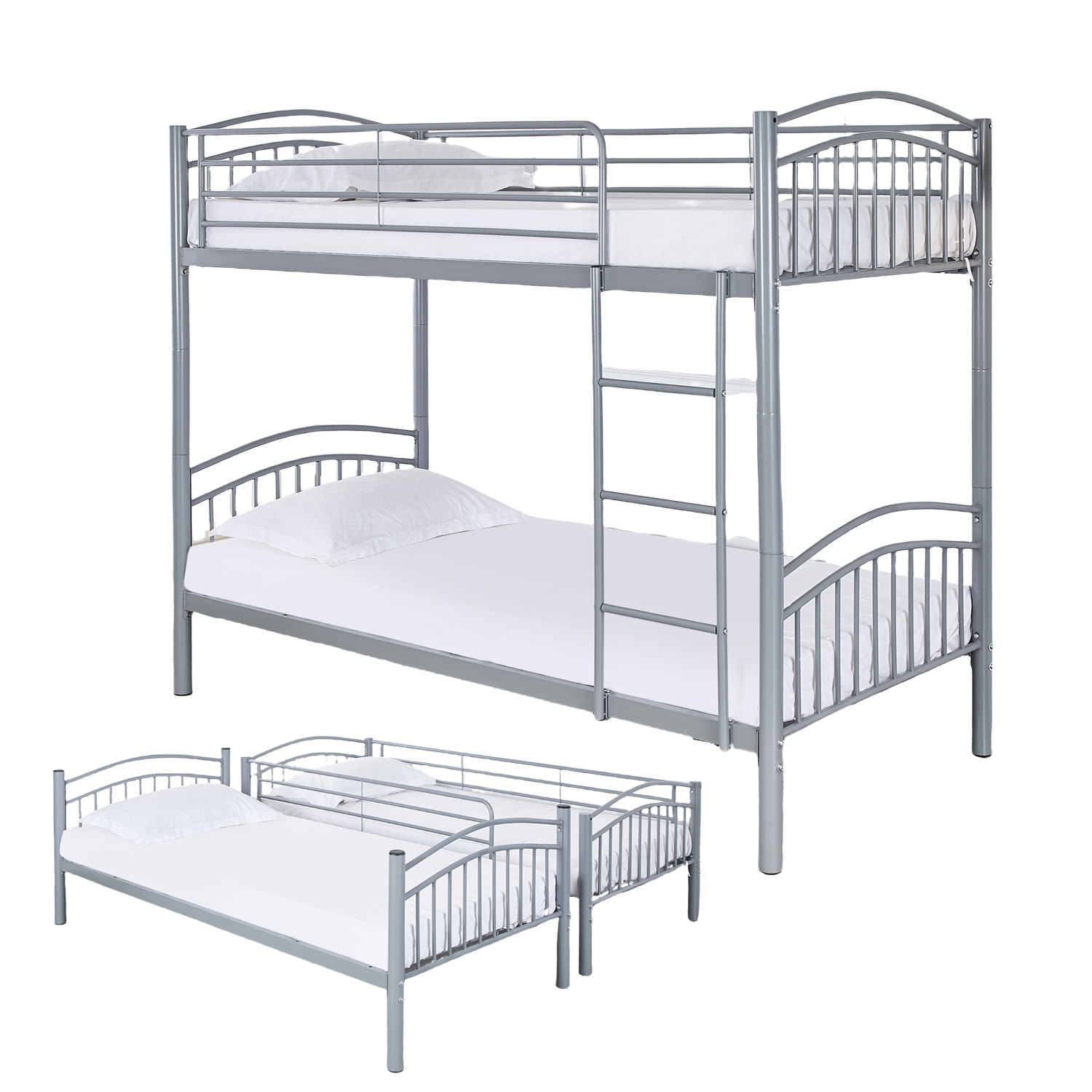 School dormitory bunk beds with stairs 2 layers metal frame double sleeper beds for dormitory hotel school