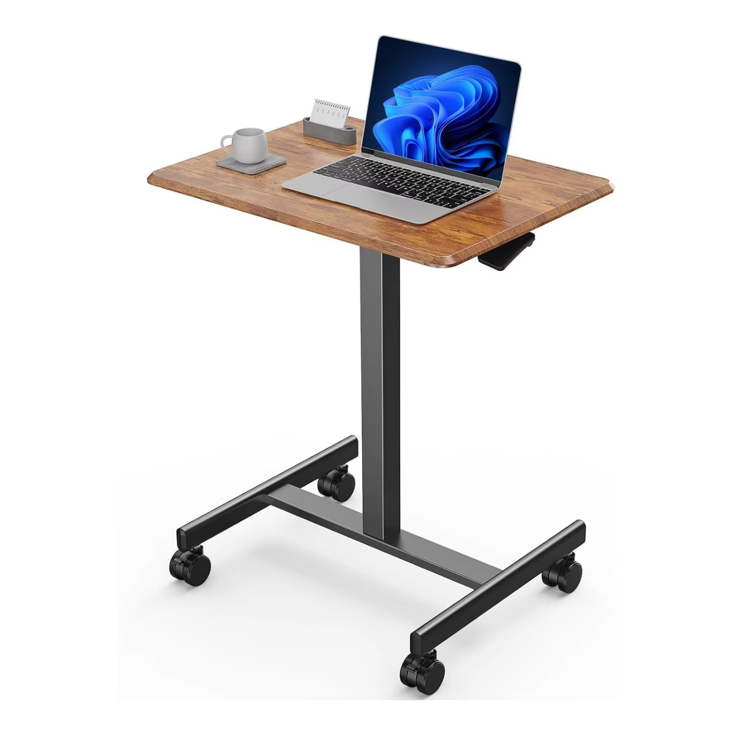 one leg pneumatic gas lift mechanism table adjustable trestle table hydraulic lift table with wheels-4