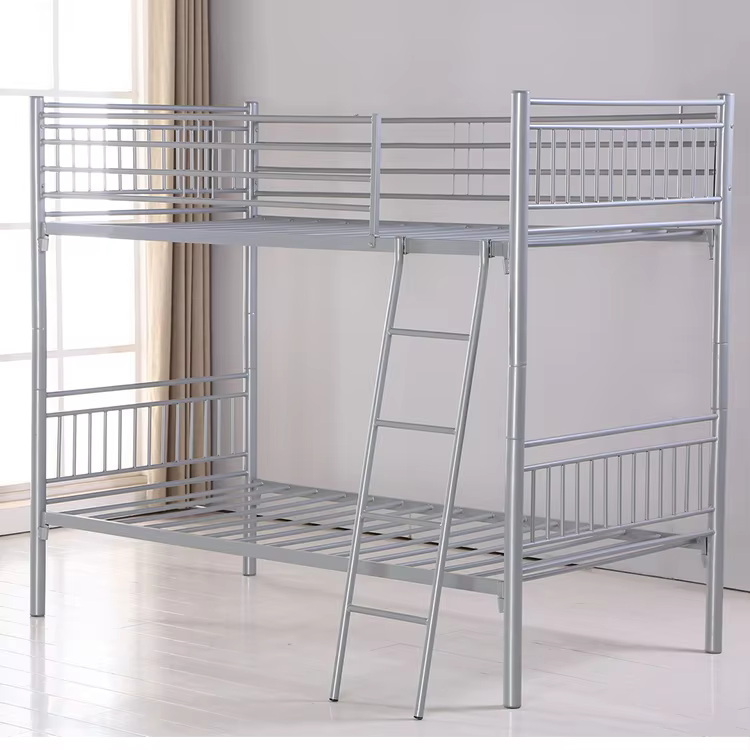 product school dormitory modern student iron double decker metal steel pipe bunk bed-2
