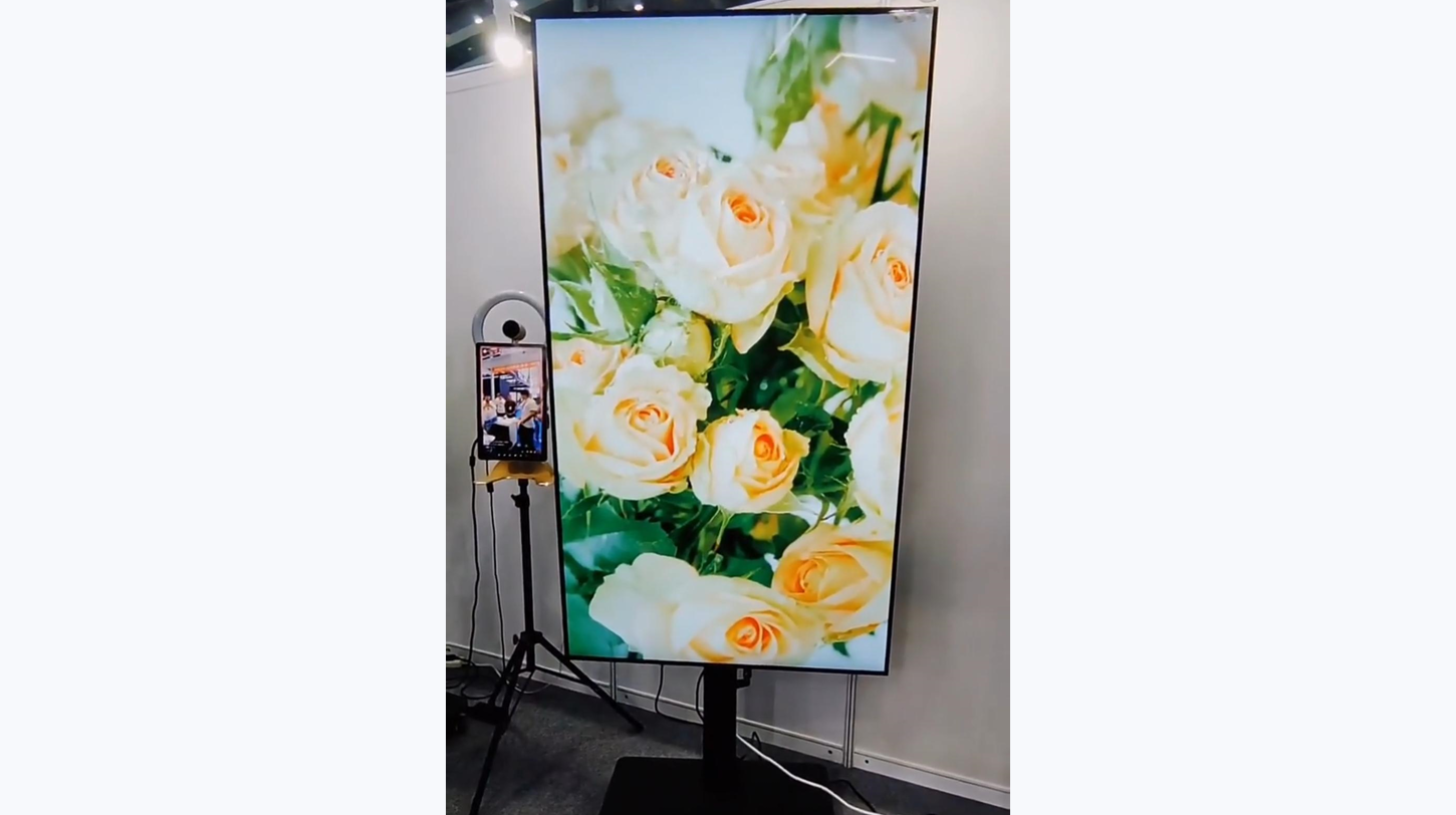 Black Single Pole Advertising Machine Display