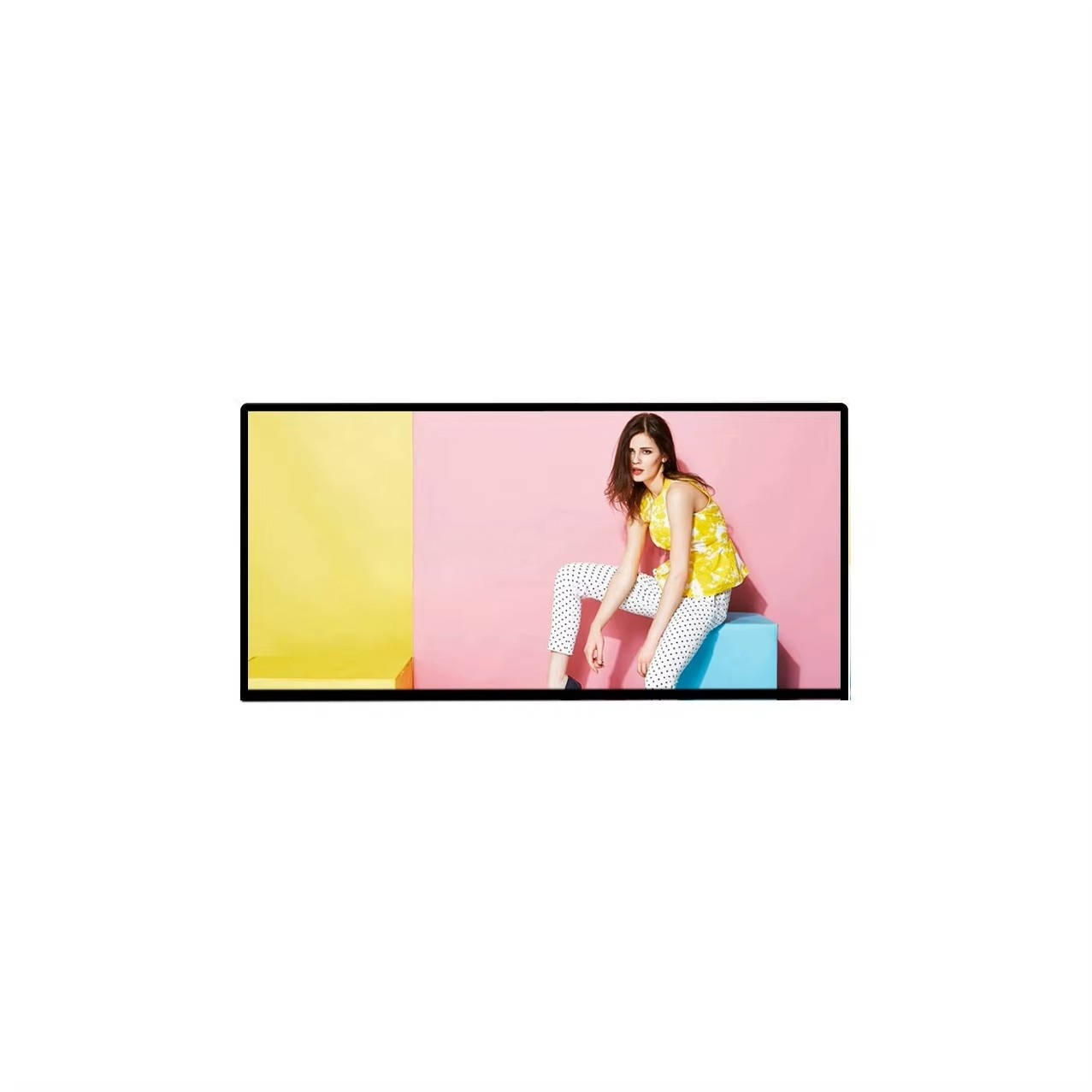 شاشة LCD ممدودة مقاس 22.2 بوصة بدقة 1920*729(RGB)، الأبعاد الخارجية 558*231.8 مم، للإشارات الرقمية التجارية والعرض
