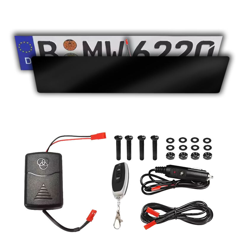 New Style 520*110mm Black Film Plate EU Car Silicone Frame License Plate for European Cars Display 02
