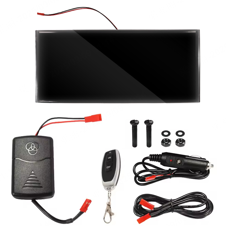 Remote Control LCD License Plate Blocker Black for EC Car