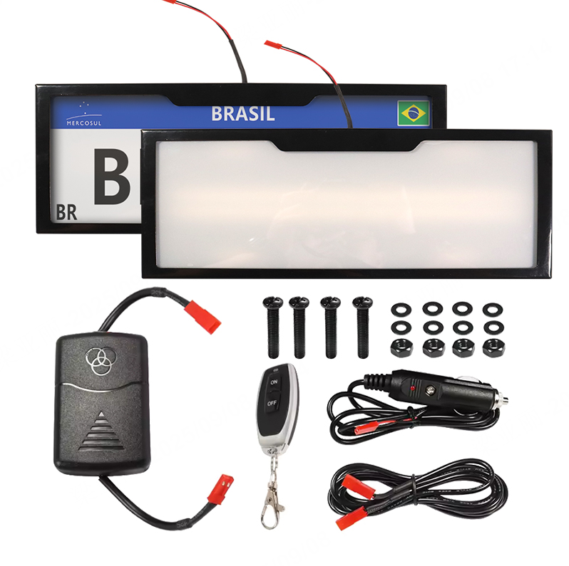 Brazilian Hardware White Film License Plate