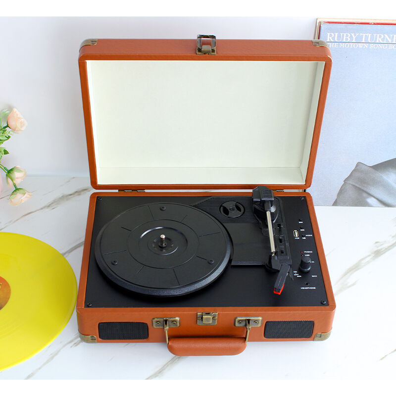 Goka High Quality Muiltifuctional Vinyl Record Player Dj Turntable with Technics Speakers