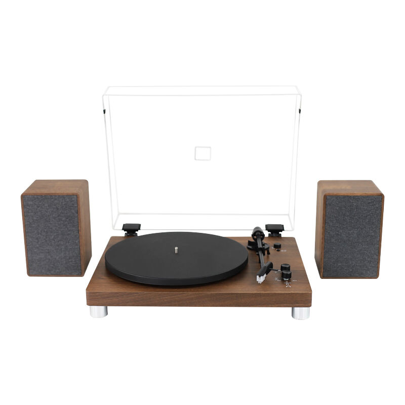 Hochwertiger Plattenspieler mit 3 Geschwindigkeiten, Gurtantrieb, Bluetooth, Vinyl-Schallplattenabspieler mit externem Lautsprecher