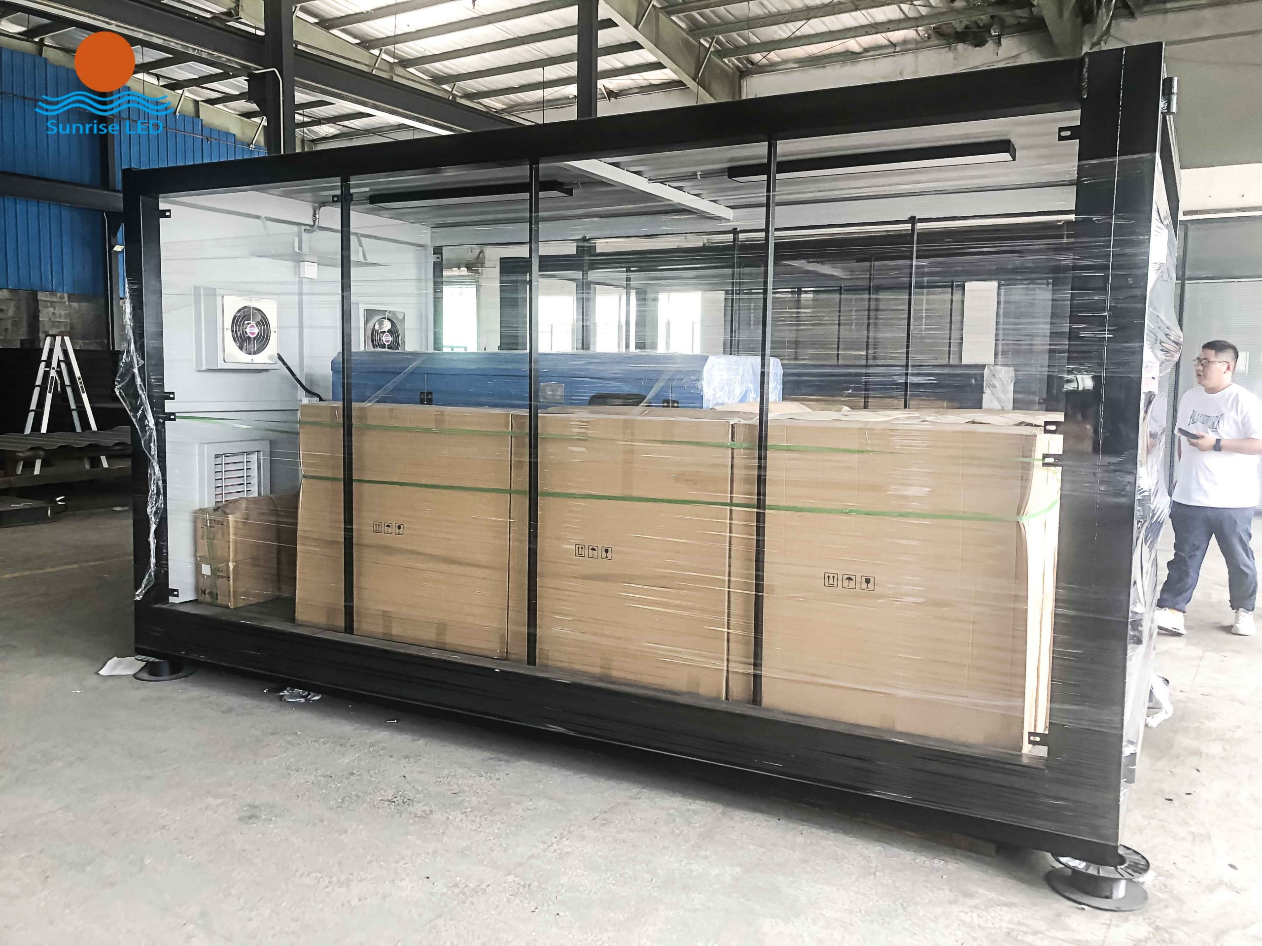 Mobile led truck transportation and loading process