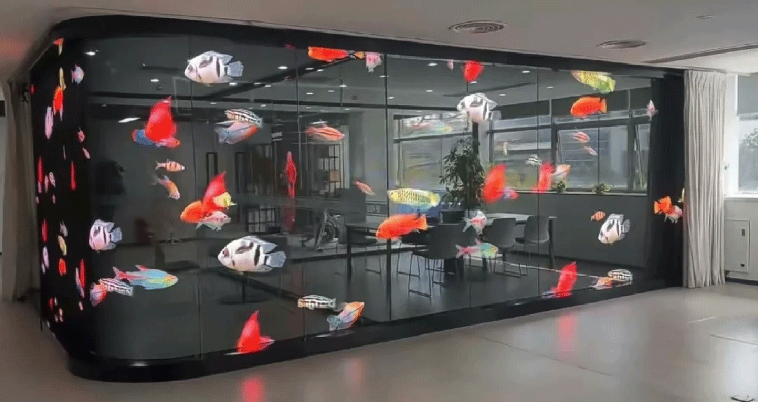 Which LED film screens fit store window advertising needs?