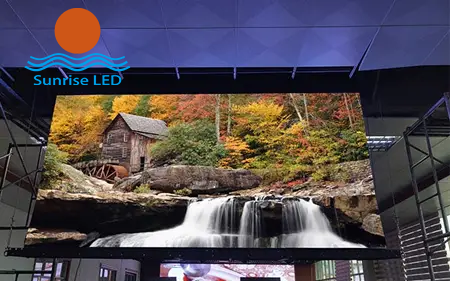 What are the product features of the rolling-up LED display?