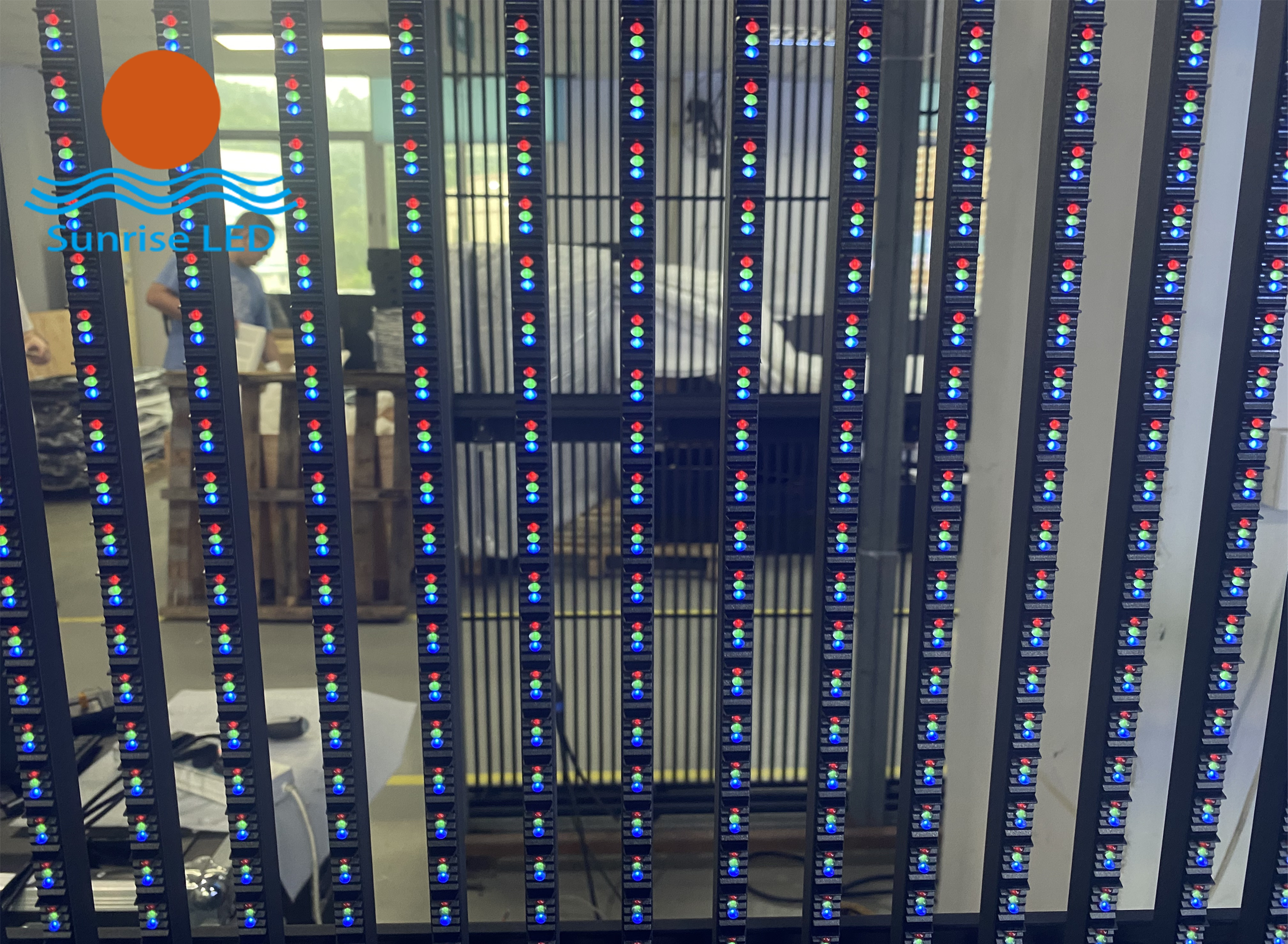Transparent LED screen and fixed P8 production completed