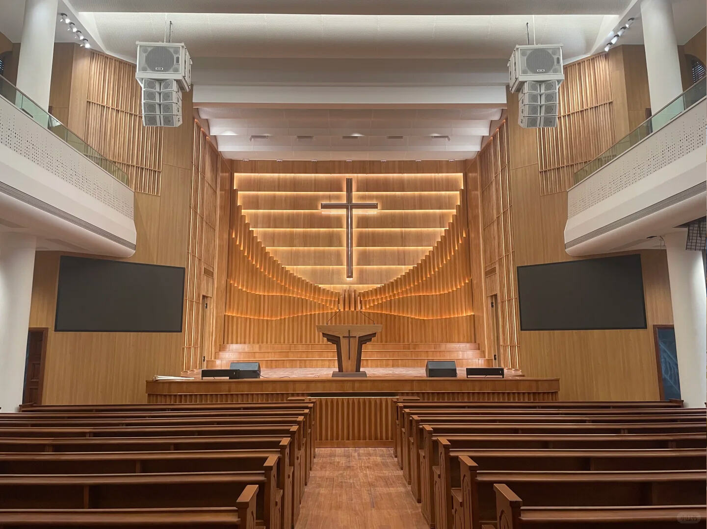 What size of church LED walls is suitable for different church spaces?