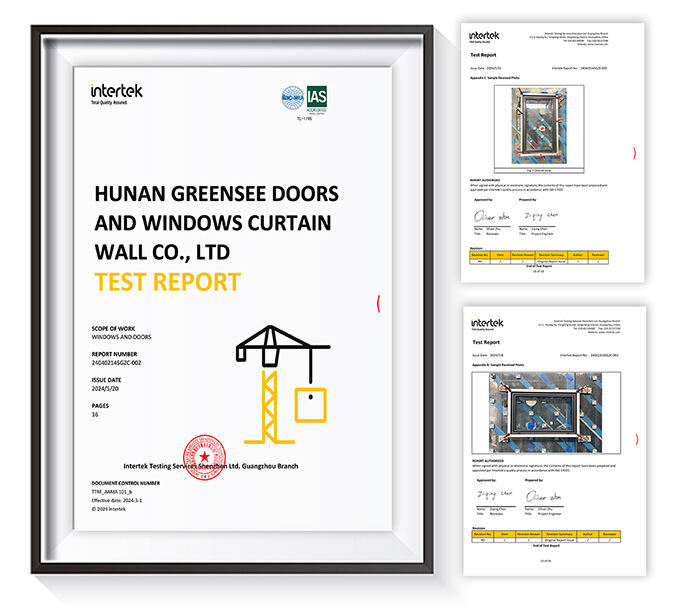 Riconoscimento internazionale ancora una volta! Le porte e finestre di sistema Greensee hanno superato la certificazione NAMI statunitense
