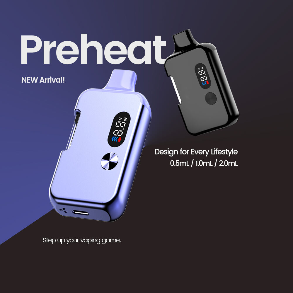 Postløs Forvarm Digital Skjerm Engangs CBD/THC Vape