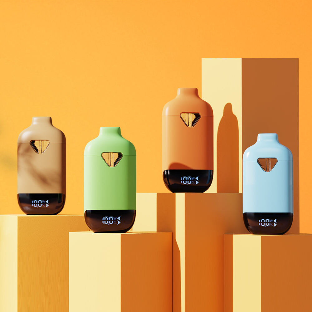 Vaporizador CBD/THC Descartável de Dupla Câmara com Display de Tela